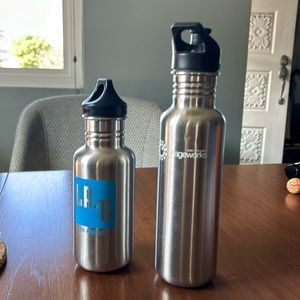 Lot of 2 Klean Kanteen water bottles